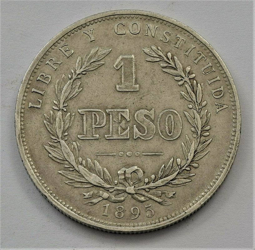 Uruguay •1895• 1 Peso  1895a