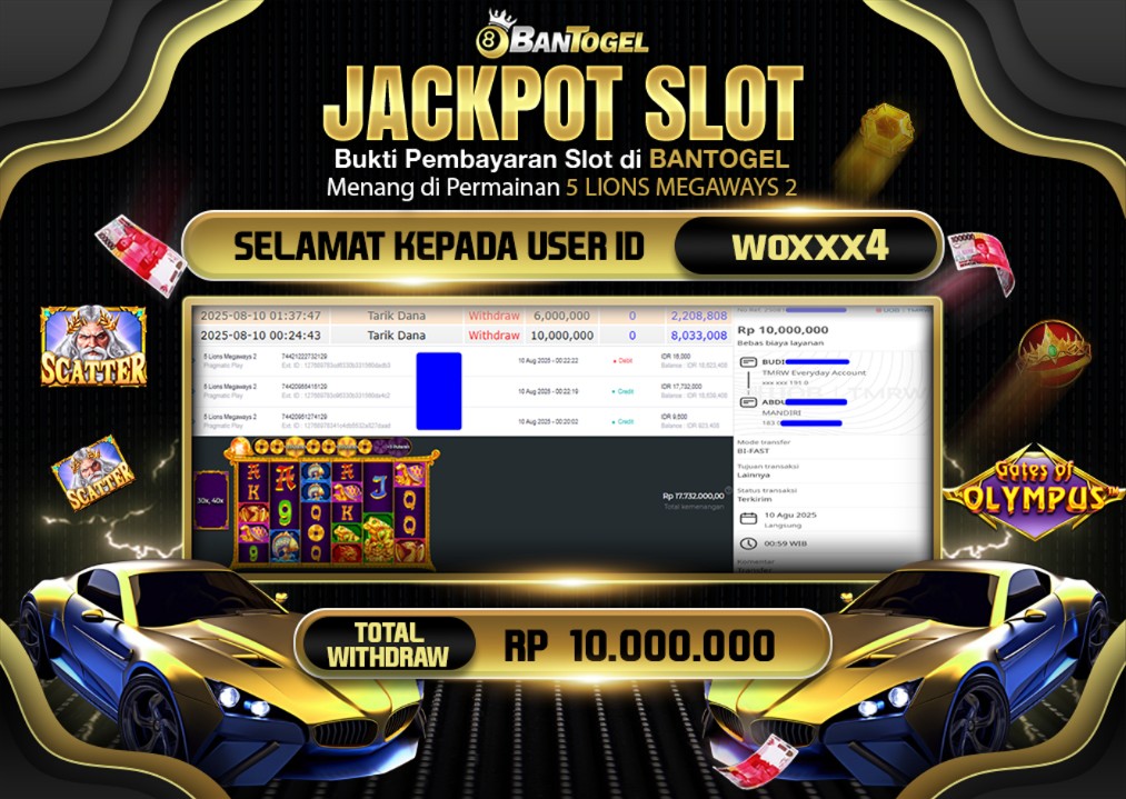 BUKTI JACKPOT LUNAS BANTOGEL