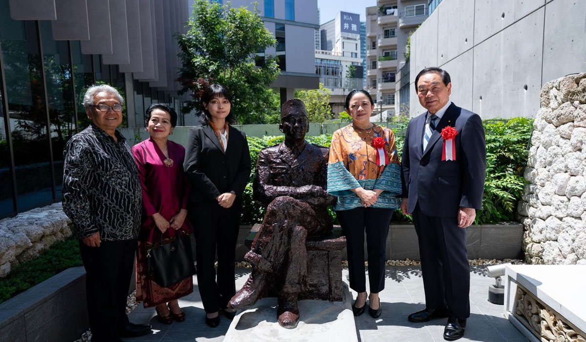 Puan Resmikan Patung Soekarno di Tokyo, Simbol Persahabatan Indonesia-Jepang!