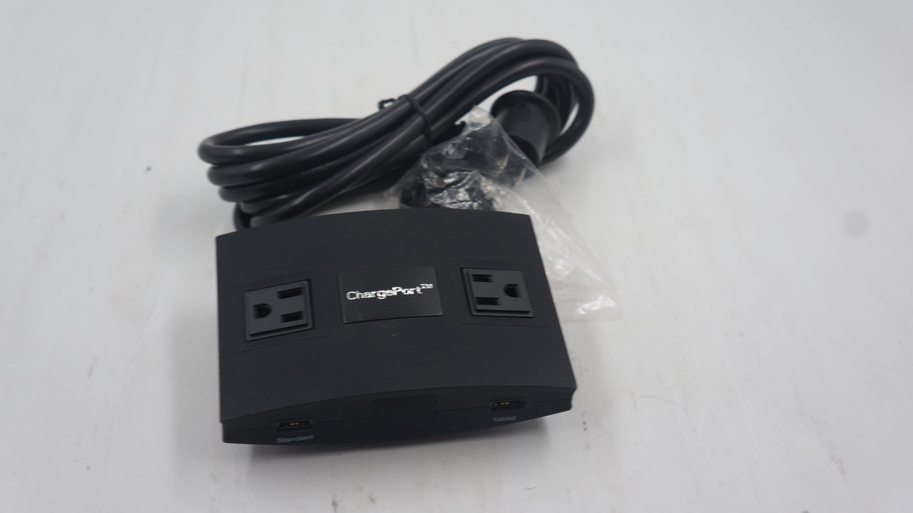 CHARGEPORT POWER HUB 2X 120V, 2X 5V USB SURGE PROTECTOR