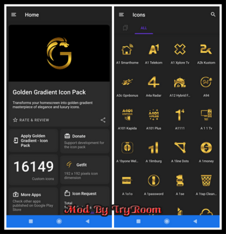 Golden Gradient - Icon Pack v2.5
