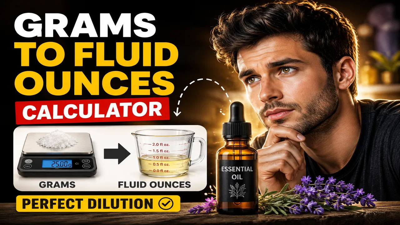 Grams To Fluid Ounces Calculator For Essential Oil Dilution