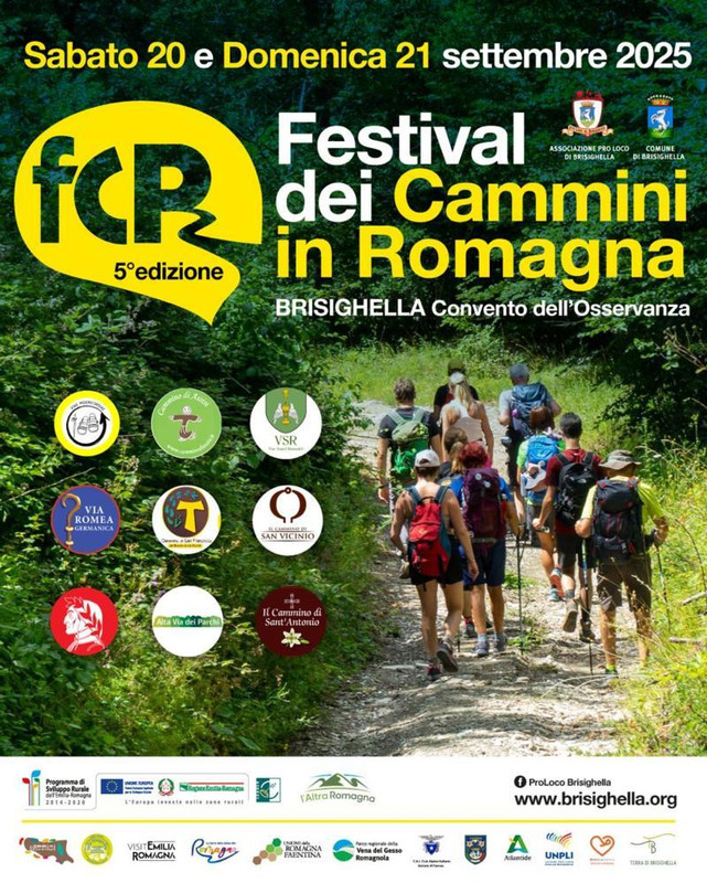 Festival dei Cammini in Romagna sabato 20 e Domenica 21 settembre 2025 a Brisighella
