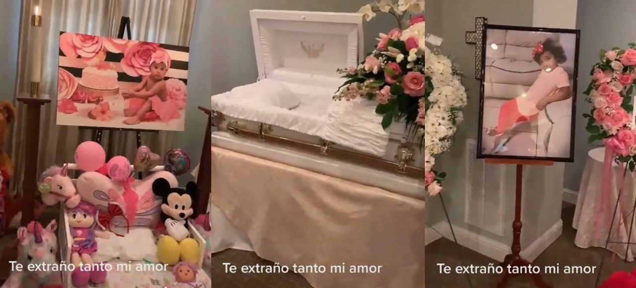 Mujer saca del ataúd a su hija para arrullarla por última vez