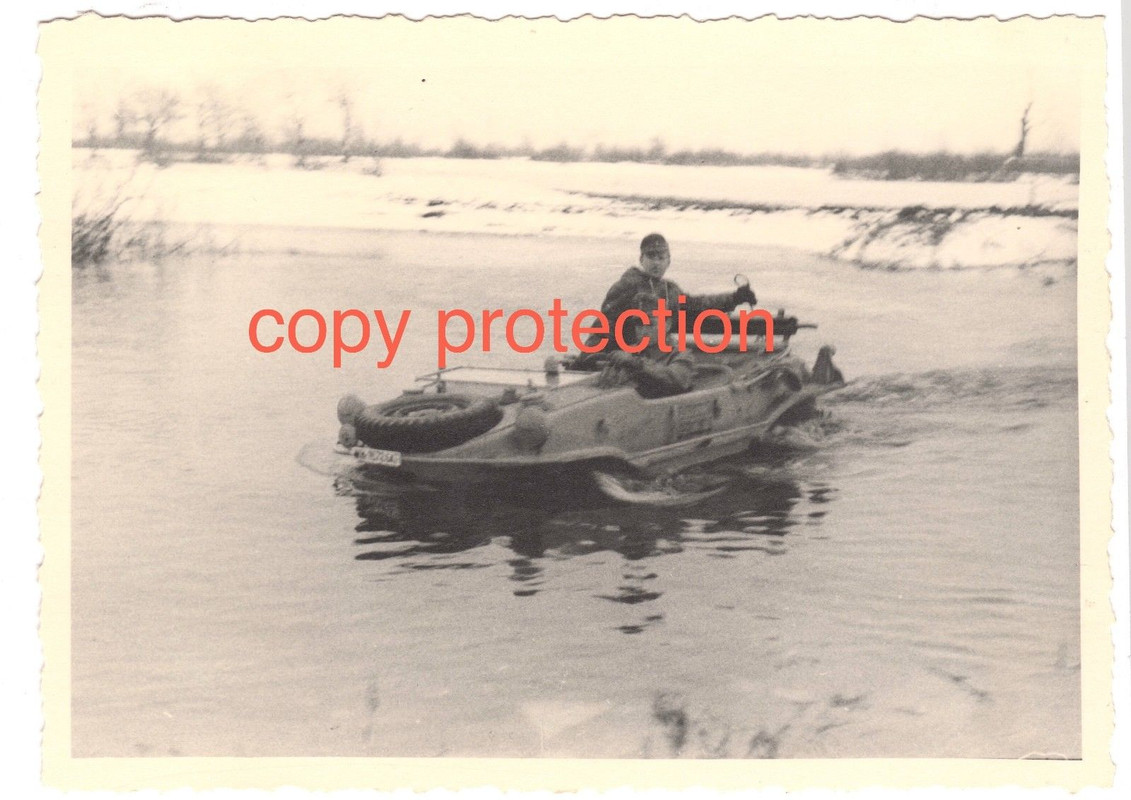 Orig. Foto VW 166 SCHWIMMWAGEN Russland Winter 1943-44 (2)