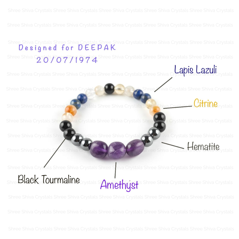 Customized Vedic bracelet by Shree Shiva Crystals