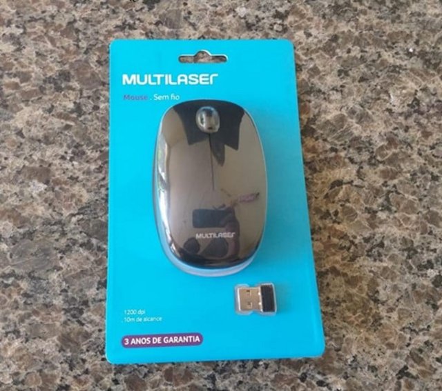 Multilaser MO251 – Mouse Sem Fio 2.4 Ghz 1200 DPI Usb, Preto