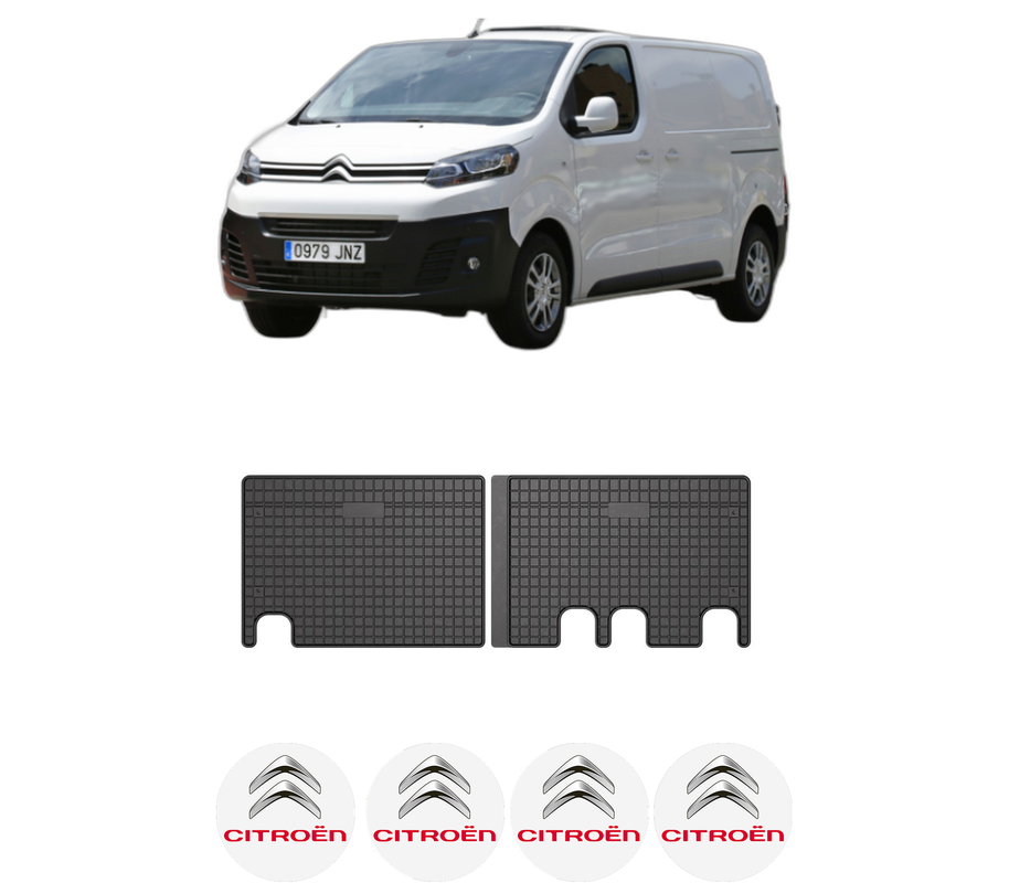 Set covorase presuri CITROEN JUMPY III Van (V_) din 2016-2023, auto, din cauciuc thermoplastic, 4 Stickere auto cu CITROEN