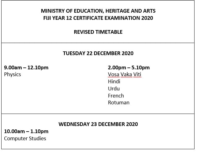 timetable