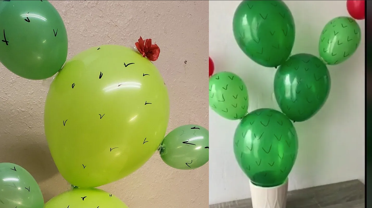 Idea de decoración para la fiesta mexicana, hazlo con globos