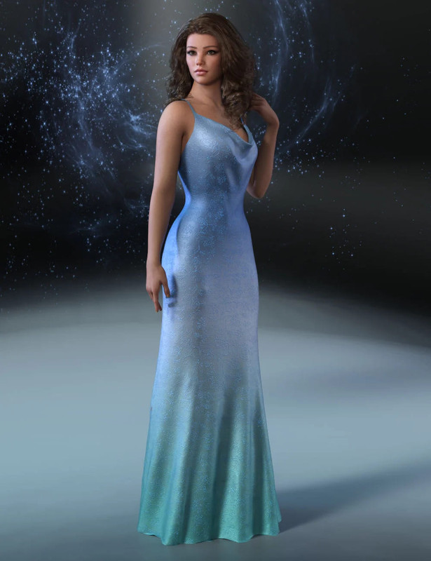 DFORCE LILLIAN EVENING GOWN OUTFIT FOR GENESIS 9