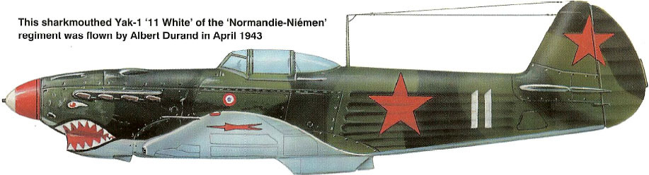 Yak-1 pilotado por Albert Durand, abril de 1943 en Mosalk