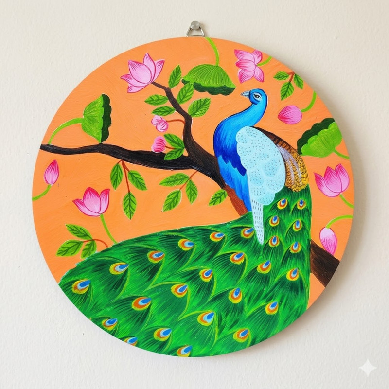 Pichwai Painting On Round MDF DIY Kit 