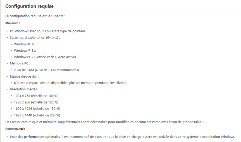 Configuration requise