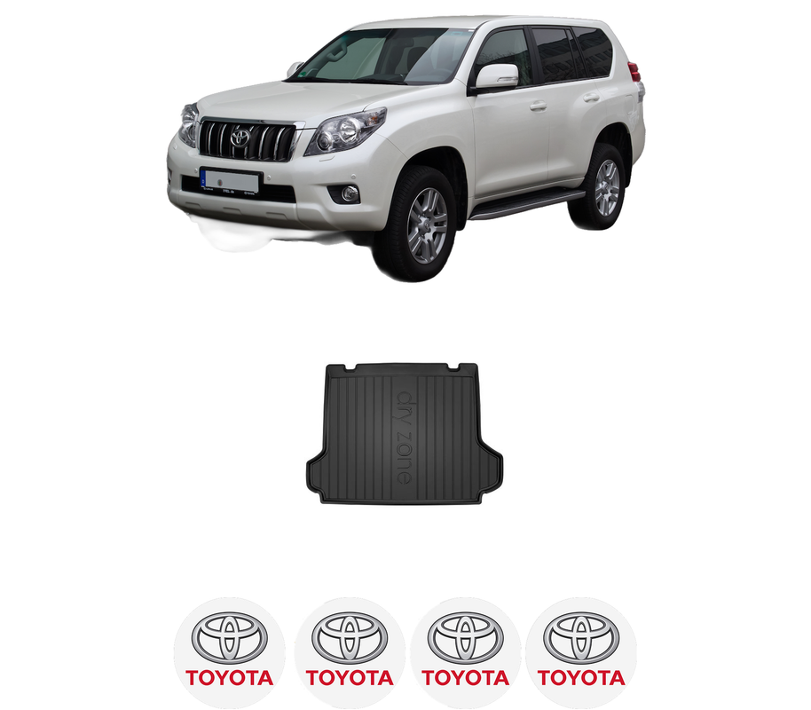 Tavita Portbagaj TOYOTA LAND CRUISER VAN (_J15_) din 2011, Protectie Portbagaj Auto, 4x Stickere auto cu TOYOTA