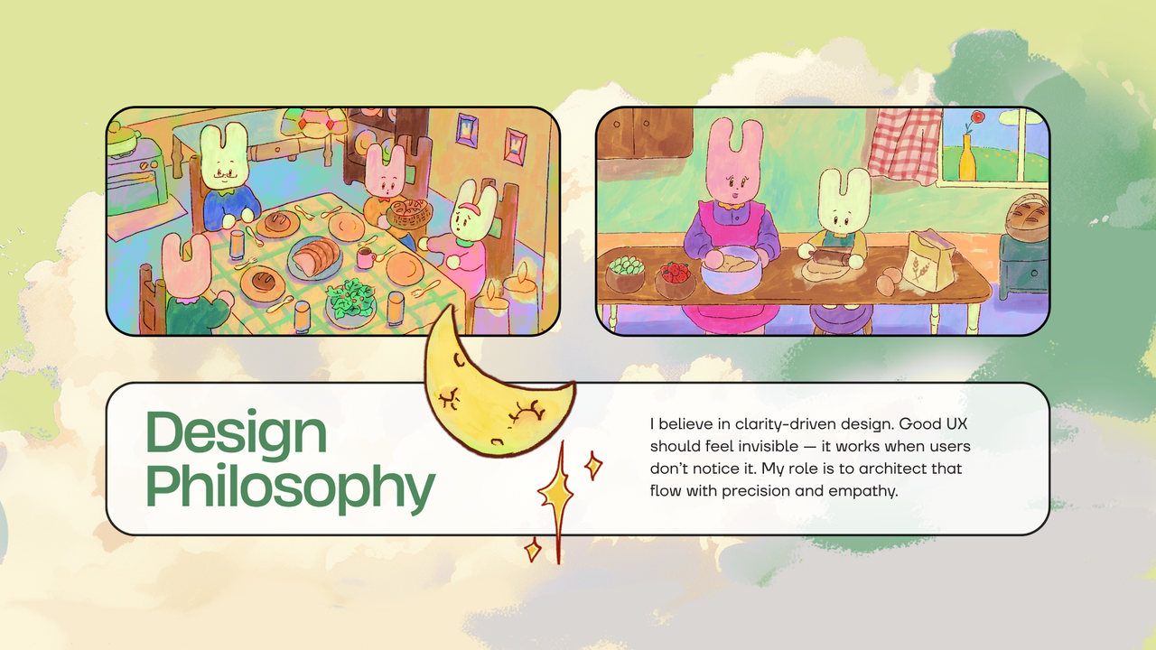 Green and Blue Illustrated Creative Portfolio Presentation