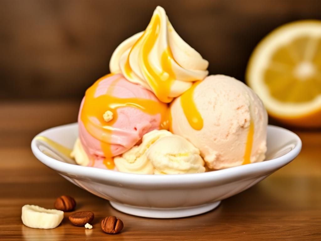 Neapolitan Ice Cream With Yellow