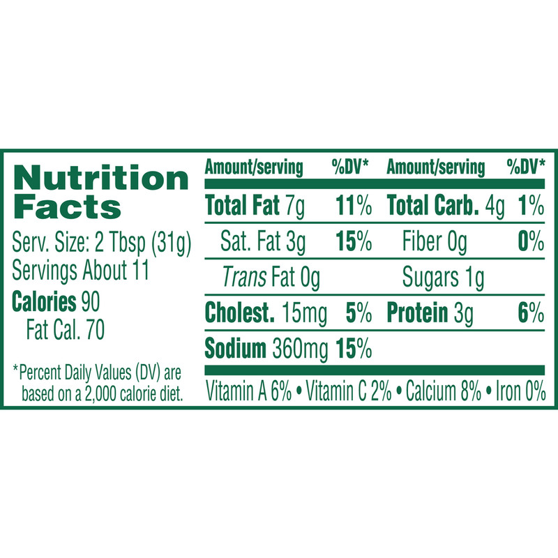 Price's 12z Original Nutrition Label