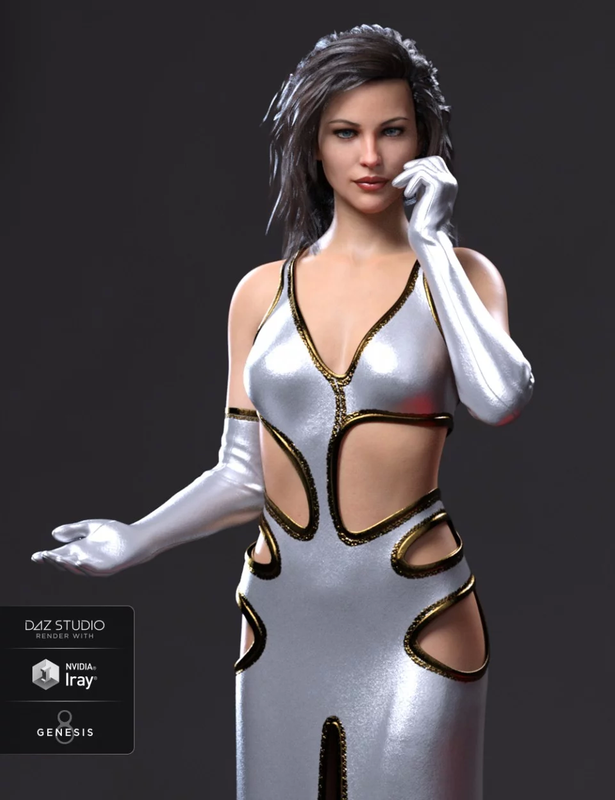 dForce Starlet Dress for Genesis 8 Female