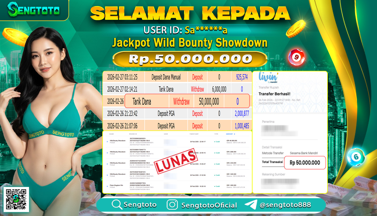 BUKTI PEMBAYARAN SLOT WILD BOUNTY SHOWDOWN