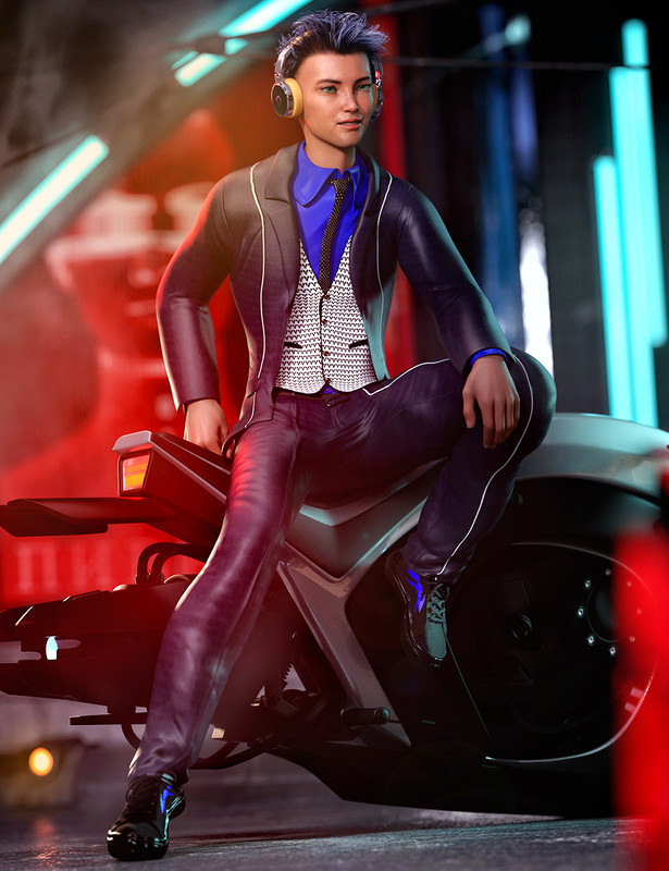 dForce Flow Outfit for Genesis 8.1 Male and Kota 8.1