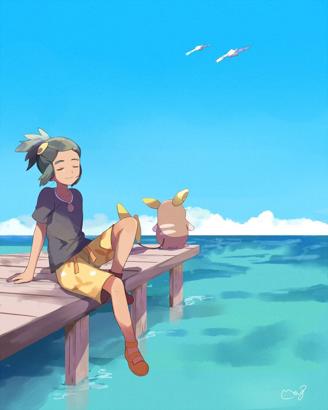 hau-wingull-and-alolan-raichu-pokemon-an