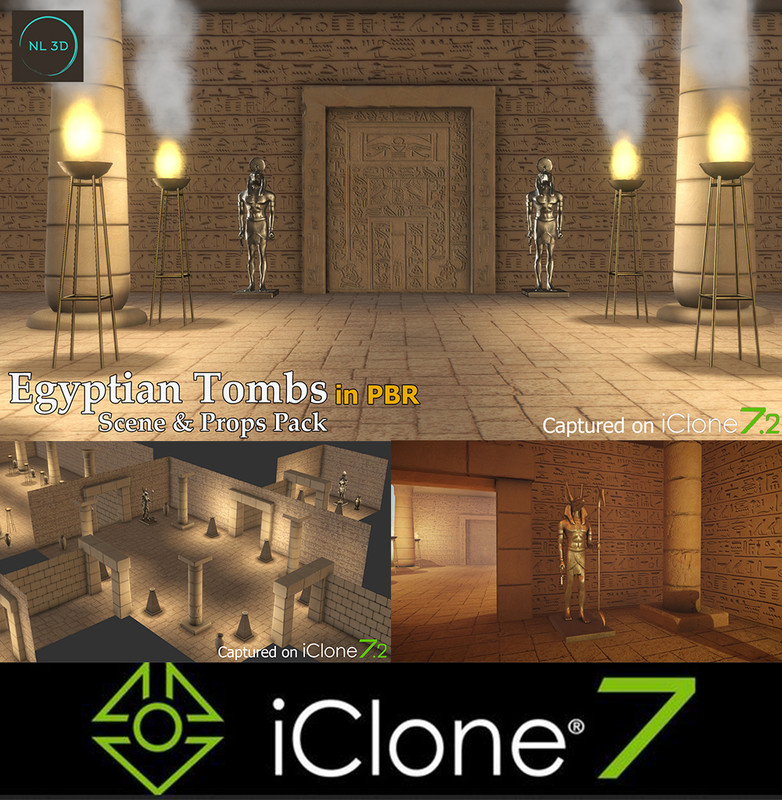 iClone HQ Ancient Egyptian Tombs