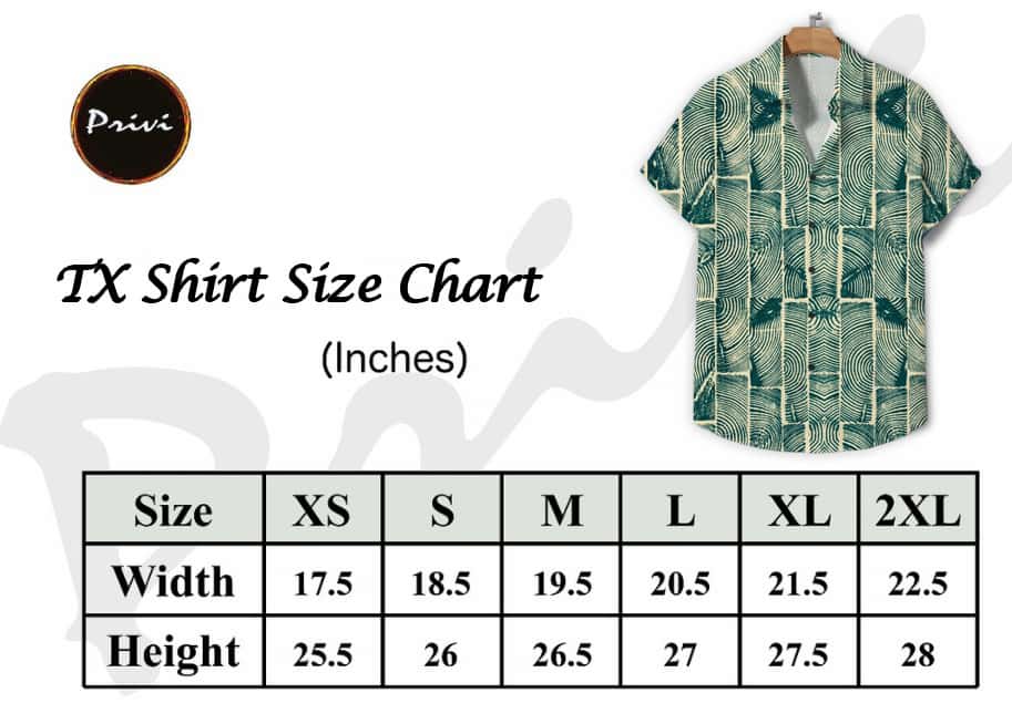 TX size chart