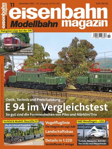 Cover: Eisenbahn Modellbahn Magazin No 11 November 2022