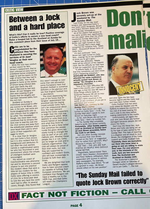 Celtic View Jock Brown Sunday Mail 1998 1 IMG_6456