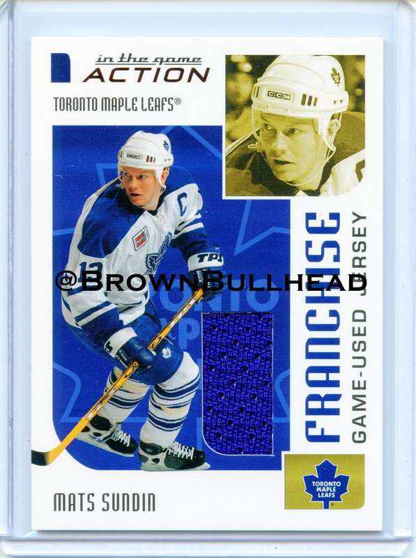 2003-04 ITG Action Jerseys #M-268 [Mats Sundin] [Toronto Maple Leafs] [Franchise] [~100] [swatch=blu