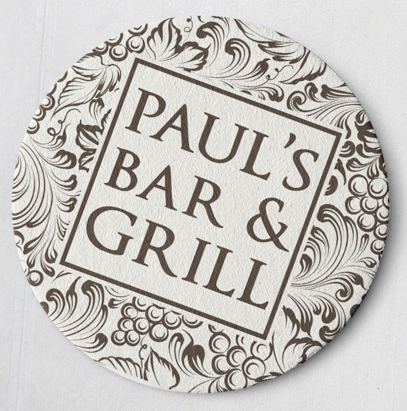 Personalised Any Text Beer Mat Label Bar Runner Ideal Home Pub Cafe Occasion 41