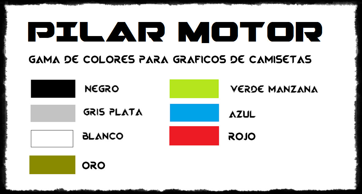 Gama colores vinilo MODIFICADA CAMISETAS