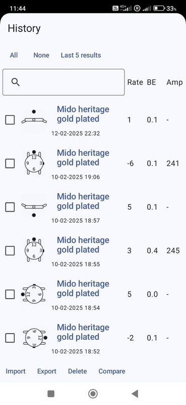 Retour expérience de l'appli : Watch Accuracy Meter Mido-baroncelli-heritage-gold-plated-all-positions