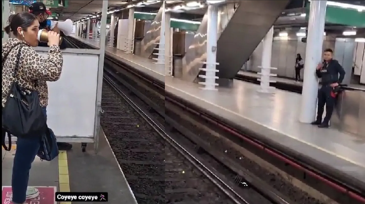 Emotivo momento en el Metro CDMX: Policía se vuelve viral por divertido grito 