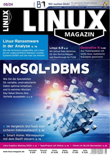 Cover: Linux Magazin No 08 August 2024