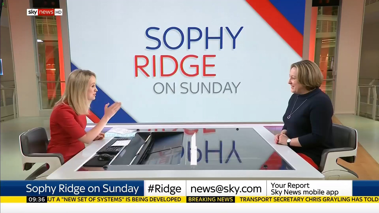 13 January - 09.00.00 - Sophy Ridge On Sunday. A new kind of pol