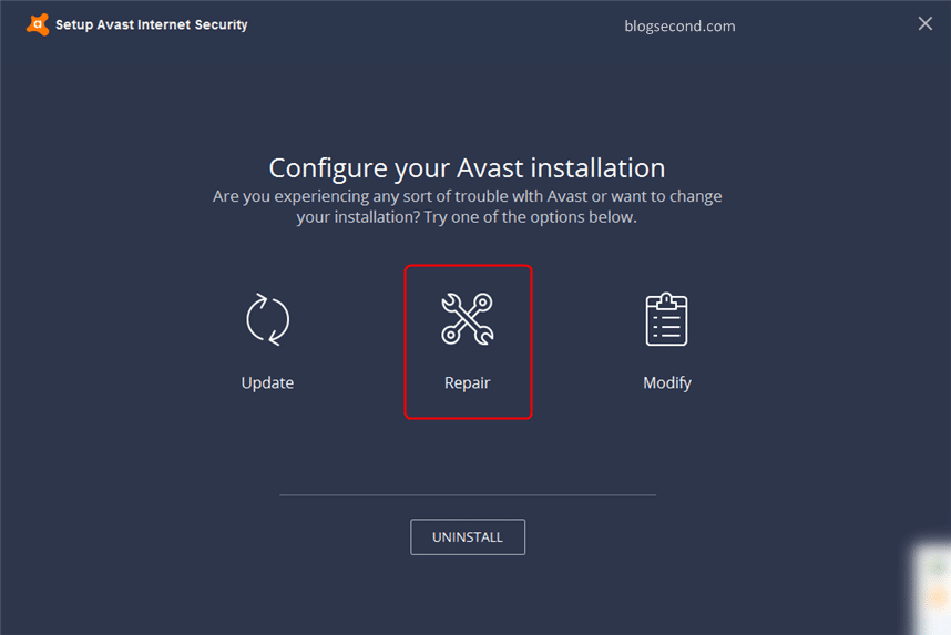 Memperbaiki Program Avast