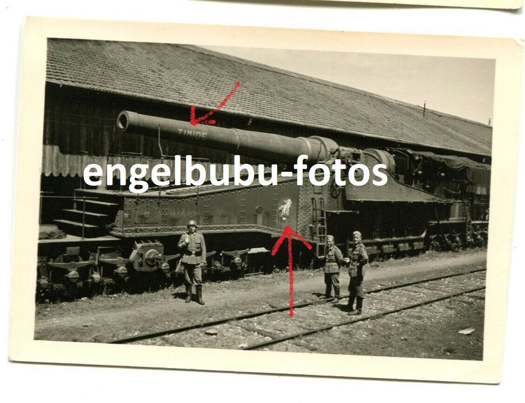 FOTO - EISENBAHN-GESCHÜTZ - TIMIDE Disney-Zwerg - WAPPEN - Gray  Saone 1940