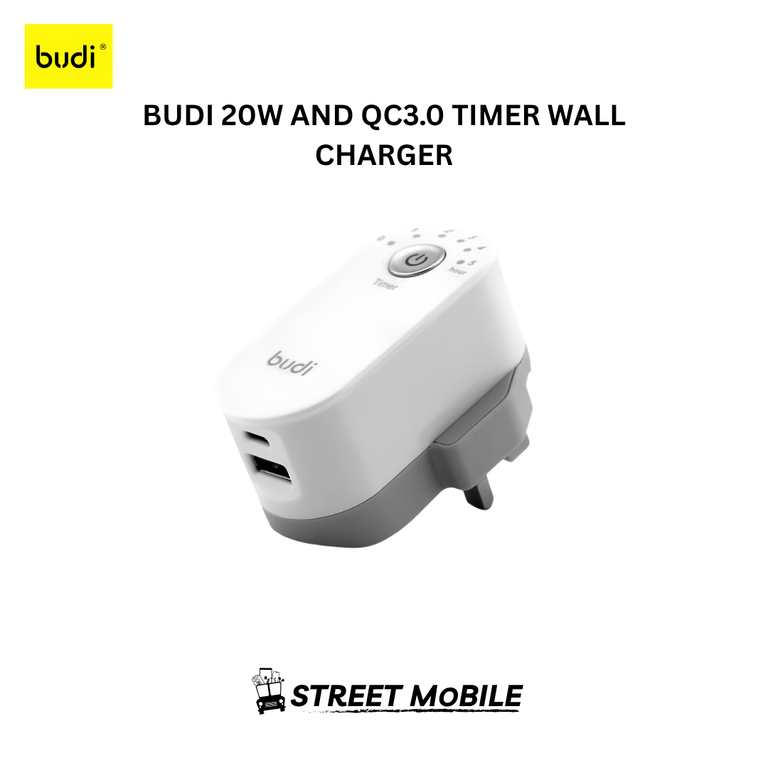 BUDI 20W QC3.0 TIMER WALL ADAPTER