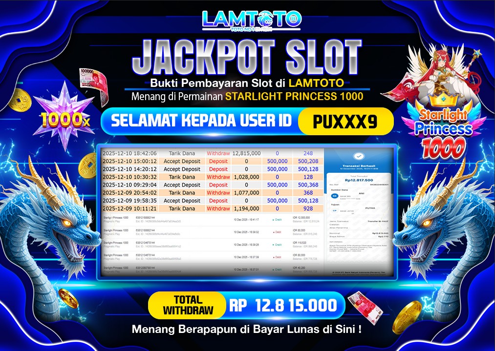 BUKTI JACKPOT LUNAS LAMTOTO