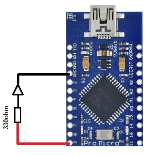 Arduino Micro Pro LED Circuit