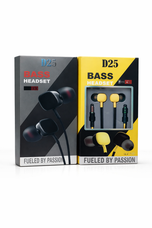 D25 Bass Headset Earphone