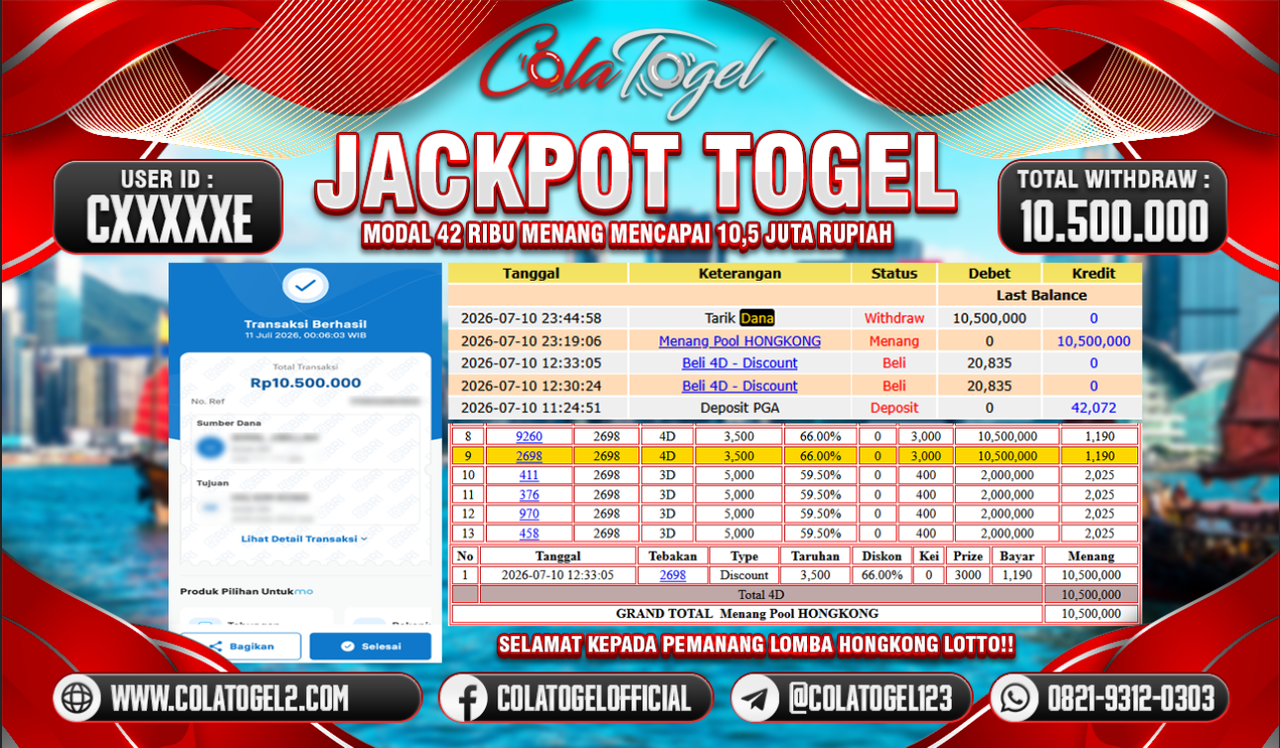 JACKPOT HONGKONG LOTTO!!