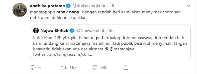 Netter dukung Najwa Shihab