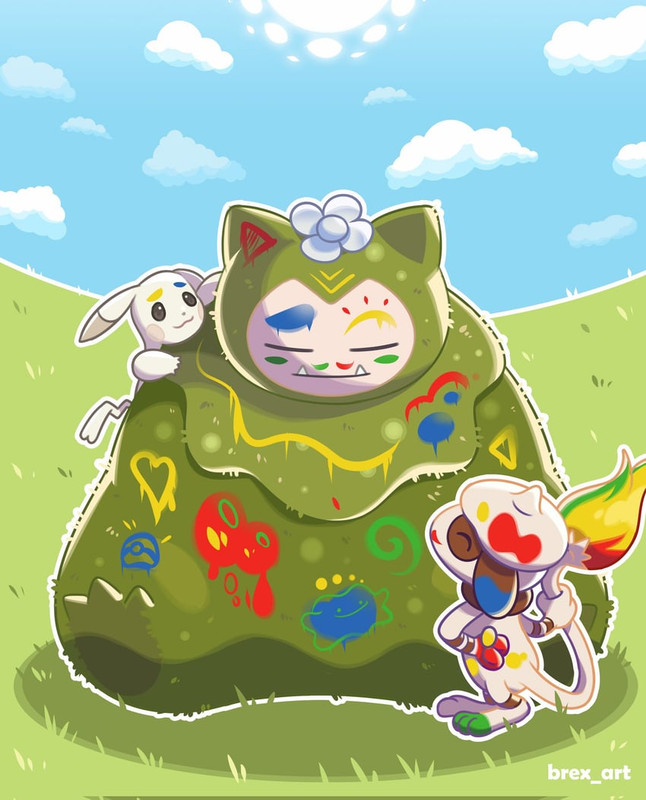 pikachu-snorlax-smeargle-peakychu-mossla