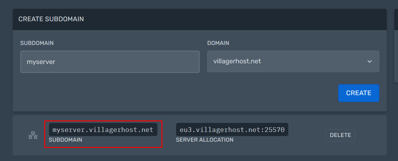 How do i create a sub-domain for my Minecraft Server? - Archivio Domande -  VillagerHost