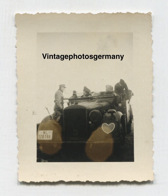 Foto Russland PKW Staffelwappen LW Flugzeug Me109 Bf109 JG54 Pilot ASS