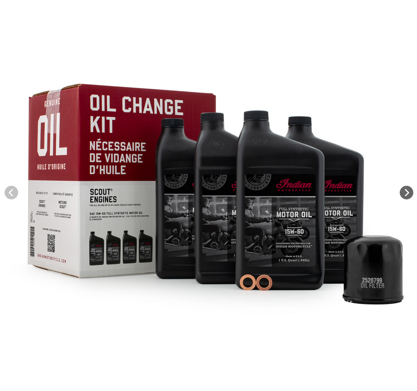 

Indian Motorcycles® Scout Engine Oil & Filter Service Kit 502352 2014-2025


