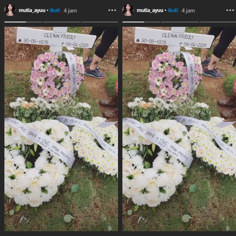 Mutia Ayu bagi potret makam Glenn Fredly